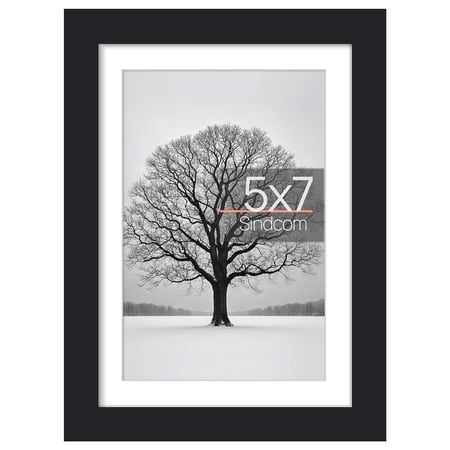 Sindcom 5 x 7 Picture Frame , Black , 1 Pack Photo Frame , Gallery Wall Frame