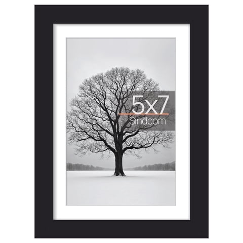 Sindcom 5 x 7 Picture Frame , Black , 1 Pack Photo Frame , Gallery Wall Frame