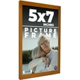 thumbnail image 1 of 5x7 Slim Profile Brown Picture Frame - UV Acrylic, Foam Board Backing, Hanging Hardware, 1 of 8