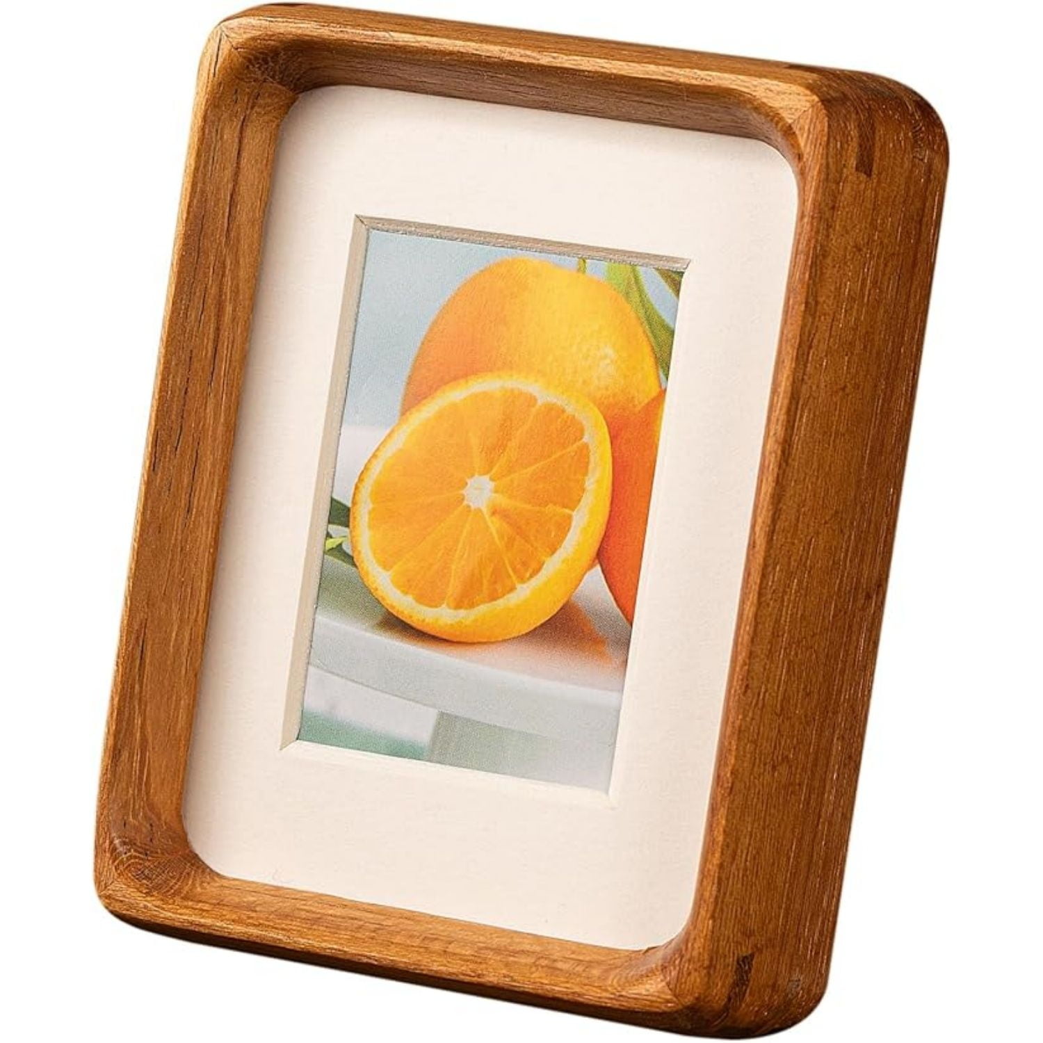 5x7 Teak Wood Picture Frames - Displays 3.5x5 Photo with Mat | Rustic ...