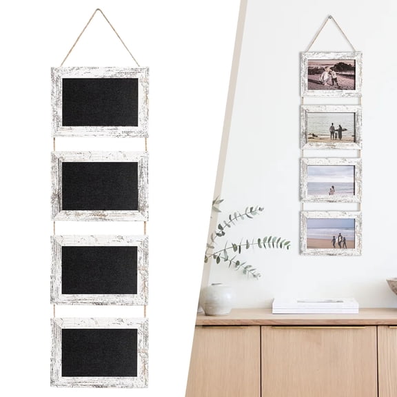 5x7 Wall Hanging Picture Frames Collage with 4 Openings, #B