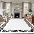thumbnail image 1 of 5x7 Washable Area Rug, Greek Themed Non-Slip Large Rectangle Rug for Living Room Bedroom, Traditional Meander Border Square Geometric Indoor Floor Mat for Home Decor, 1 of 9
