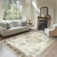 thumbnail image 1 of 5x7 Washable Area Rug, Low-Profile Living Room Rug with Non-Slip Backing & Durable Edge Binding, Large Area Rug, Vintage Rugs for Living Room, Bedroom, Dinning Room, 1 of 13