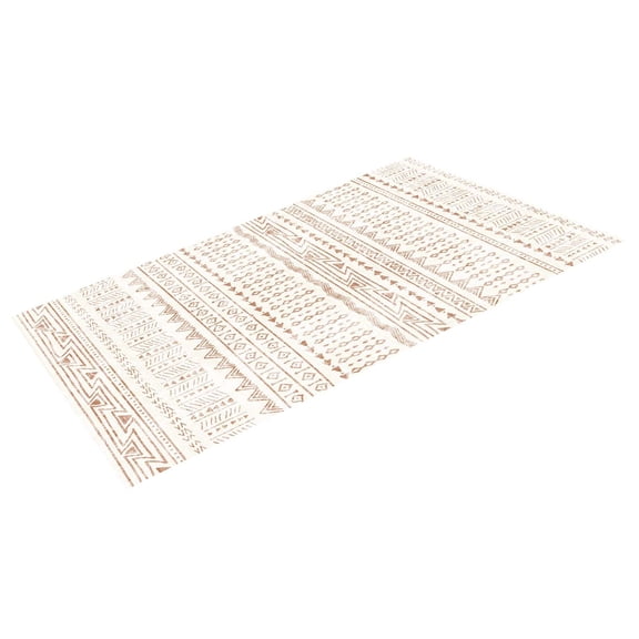 5x7 Washable Area Rug, Non-Slip Soft Modern Carpet, Pet & Kid Friendly, Beige