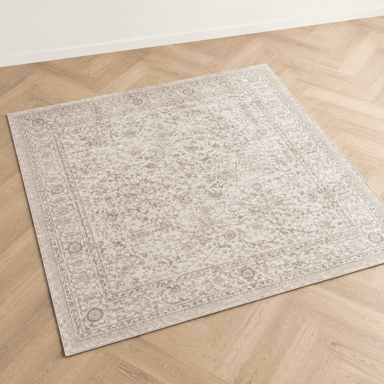 Neutral Fun Rug 5x7 Washable Beige Neutral Vintretro Area Rug For Living Room - Walmart.com