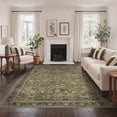 thumbnail image 1 of DEORAB 5x7 Area Rugs Boho Print Pattern Olive Low Pile Lightweight Indoor Washable Non Slip Rug for Living Room, Bedroom, 1 of 8
