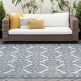 thumbnail image 1 of 5x7 Water Resistant, Indoor Outdoor Rugs for Patios, Front Door Entry, Entryway, Deck, Porch, Balcony | Outside Area Rug for Patio | Blue, Floral | Size: 5' x 6'11'', 1 of 8