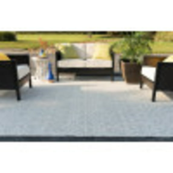 5x7 Water Resistant, Indoor Outdoor Rugs for Patios, Front Door Entry, Entryway, Deck, Porch, Balcony | Outside Area Rug for Patio | Gray, Solid | Size: 5'3'' x 7'3''