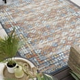 thumbnail image 1 of 5x7 Water Resistant, Indoor Outdoor Rugs for Patios, Front Door Entry, Entryway, Deck, Porch, Balcony | Outside Area Rug for Patio | Multi-Color, Moroccan | Size: 5'3'' x 7'3'', 1 of 10