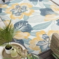 thumbnail image 1 of 5x7 Water Resistant, Indoor Outdoor Rugs for Patios, Front Door Entry, Entryway, Deck, Porch, Balcony | Outside Area Rug for Patio | Navy, Floral | Size: 5'3'' x 7'3'', 1 of 10