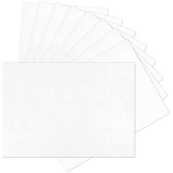 5x7 White Linen Paper Textured Cardstock, YNGLLC 100 Pack Index Card Wedding Invitation Cardstock 80 lb Linen Paper for Printing, Invitations, Arts & Crafts and Business Cards