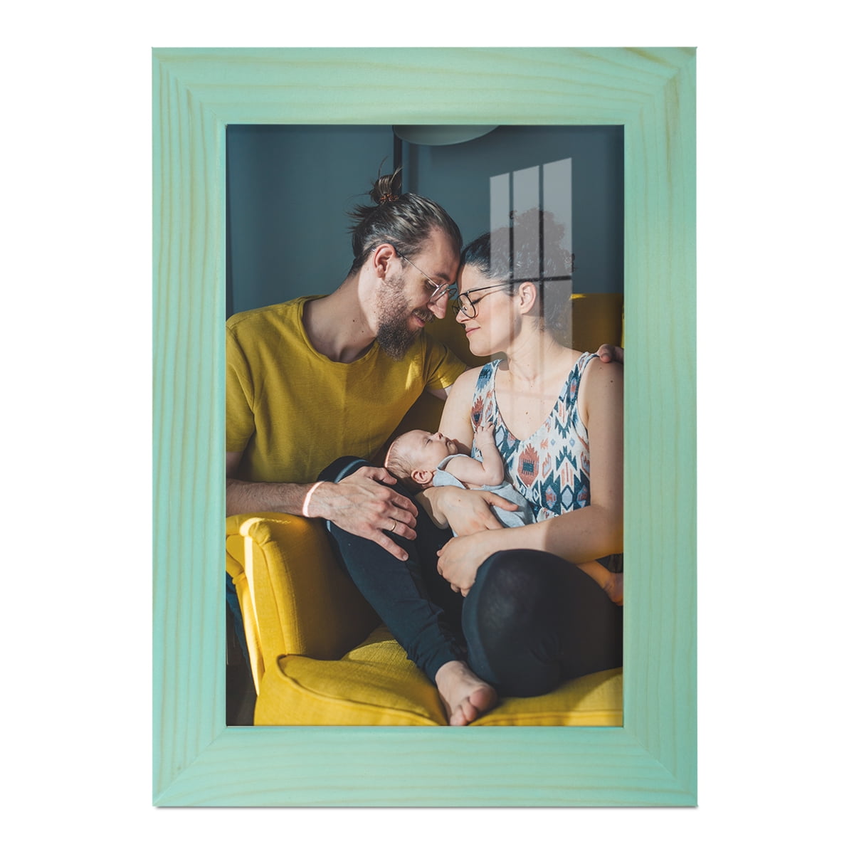 5x7 Wood Grain Picture Frame - Palegreen