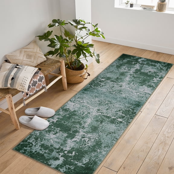 5x7 ft Washable Area Rugs for Living Room, Non-Slip Soft Faux Wool Low Pile Stain Resistant Modern Abstract Rug for Bedroom, Home Office