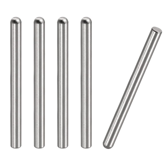 5x70mm Dowel Pins, 5 Pack Round Head Flat Chamfered End Dowel Pin