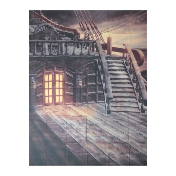 5x7FT Vinyl Studio Photography Backdrop Retro Pirate Ship Photo Background