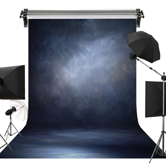5x7ft Dark Blue Abstract Textured Photo Backdrop for Studio Portraits