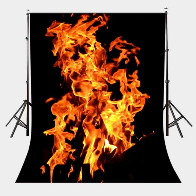 5x7ft Fire Flame Backdrop for Photography Raging Dancing Fire ...