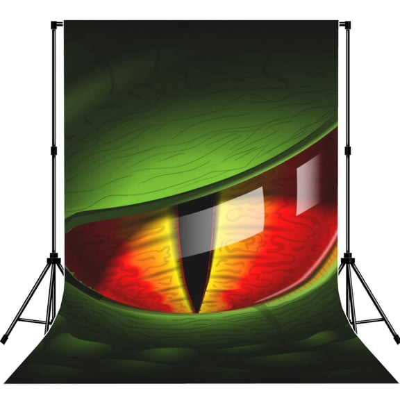 5x7ft Photography Backdrop Photo Studio Background with 4-inch Rod Pocket, Soft Screen, Dragon Eye Realistic