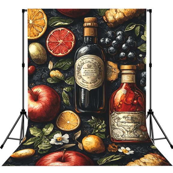 5x7ft Photography Backdrop Photo Studio Background with 4-inch Rod Pocket, Soft Screen, Italian Theme Pattern Funny