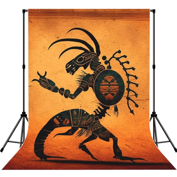 5x7ft Photography Backdrop Photo Studio Background with 4-inch Rod Pocket, Soft Screen, Native American Southwest