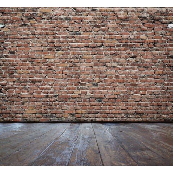 5x7ft Red Brick Wall Wooden Floor Photography Indoor Backdrop Prop Photo Background