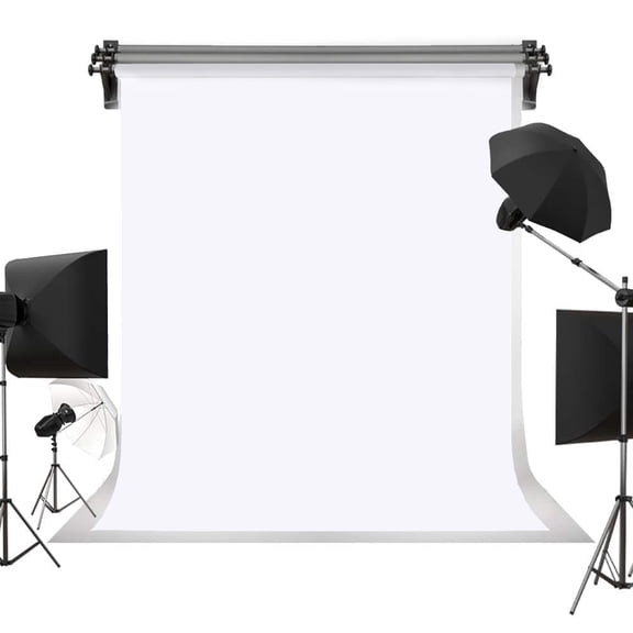 5x7ft Solid Pure White Photography Backdrop for Studio and Headshots