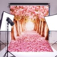thumbnail image 1 of 5x7ft Studio Photo Video Photography Backdrops Cherry Blossoms Sakura Road Printed Vinyl Fabric Party Decorations Background Screen Props, 1 of 4