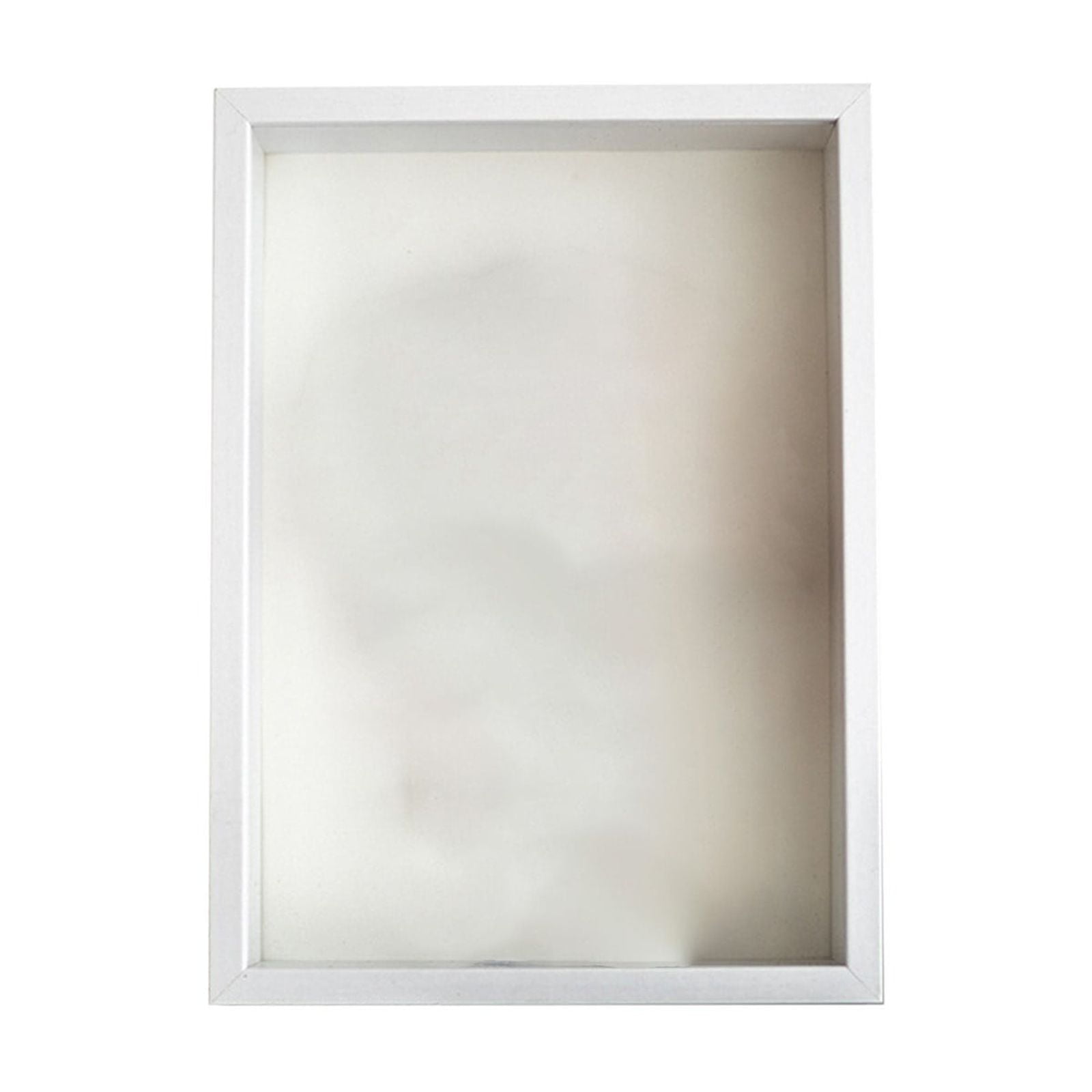 5x7in Small Shadow Box Picture Frame Display Case, White Wooden Memory ...