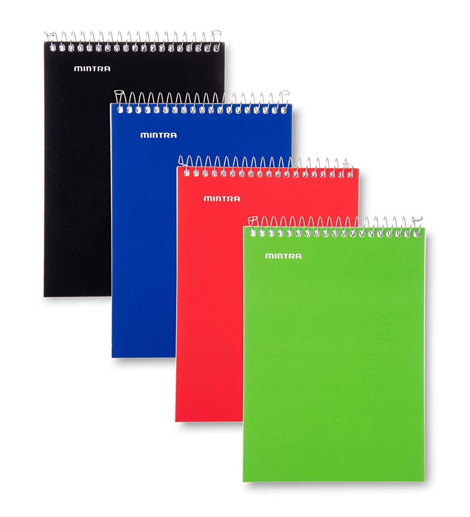 Unknown Brand 5x7in Top Spiral Notebook 4pk Primary Covers 80