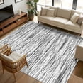 thumbnail image 1 of 5x8 Area Rugs, Black and White Non-Skid Rubber Backing Large Rectangle Rugs - Living Room Bedroom Home Office, Modern Striped Geometric Abstract Art Indoor Floor Mat Carpets Washable Rug, 1 of 9