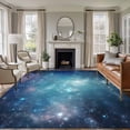 thumbnail image 1 of 5x8 Area Rugs, Blue Ombre Sky Non-Skid Rubber Backing Large Rectangle Rugs - Living Room Bedroom Home Office, Vibrant Starry Sky Indoor Floor Mat Carpets Washable Rug, 1 of 9