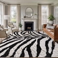 thumbnail image 1 of 5x8 Area Rugs for Living Room, Black White Zebras Non Slip Area Rugs for Kitchen Bedroom Entryway, Vintage Abstract Art Washable Carpet Runner Rug Floor Mats for Bedroom Home Decor, 1 of 8