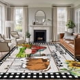thumbnail image 1 of 5x8 Area Rugs for Living Room, Farmhouse Cow Non Slip Area Rugs for Kitchen Bedroom Entryway, Country Sunflowers Pig Cabin Barn Wooden Washable Carpet Runner Rug Floor Mats for Bedroom Home Decor, 1 of 8