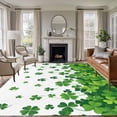 thumbnail image 1 of 5x8 Area Rugs for Living Room, Green Leaves Non Slip Area Rugs for Kitchen Bedroom Entryway, Watercolor Botanical Pastoral Elegant Washable Carpet Runner Rug Floor Mats for Bedroom Home Decor, 1 of 8