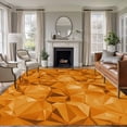 thumbnail image 1 of 5x8 Area Rugs for Living Room, Orange Geometric Non Slip Area Rugs for Kitchen Bedroom Entryway, Modern Luxury Aesthetic Abstract Motifs Washable Carpet Runner Rug Floor Mats for Bedroom Home Decor, 1 of 8