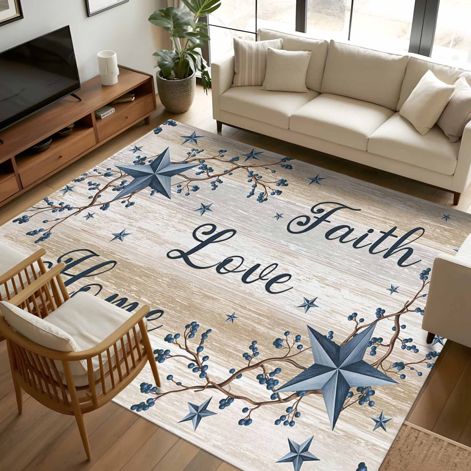 Curated visual reference: Gallery Detail: 5X8 Area Rugs Vintage Country Non Skid Rubber Backing Large