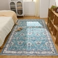 thumbnail image 1 of LOKHOM 5'x 8' Bohemian Area Rugs for Living Room, Non-Slip Backing Machine Washable Carpet, Blue, 1 of 10