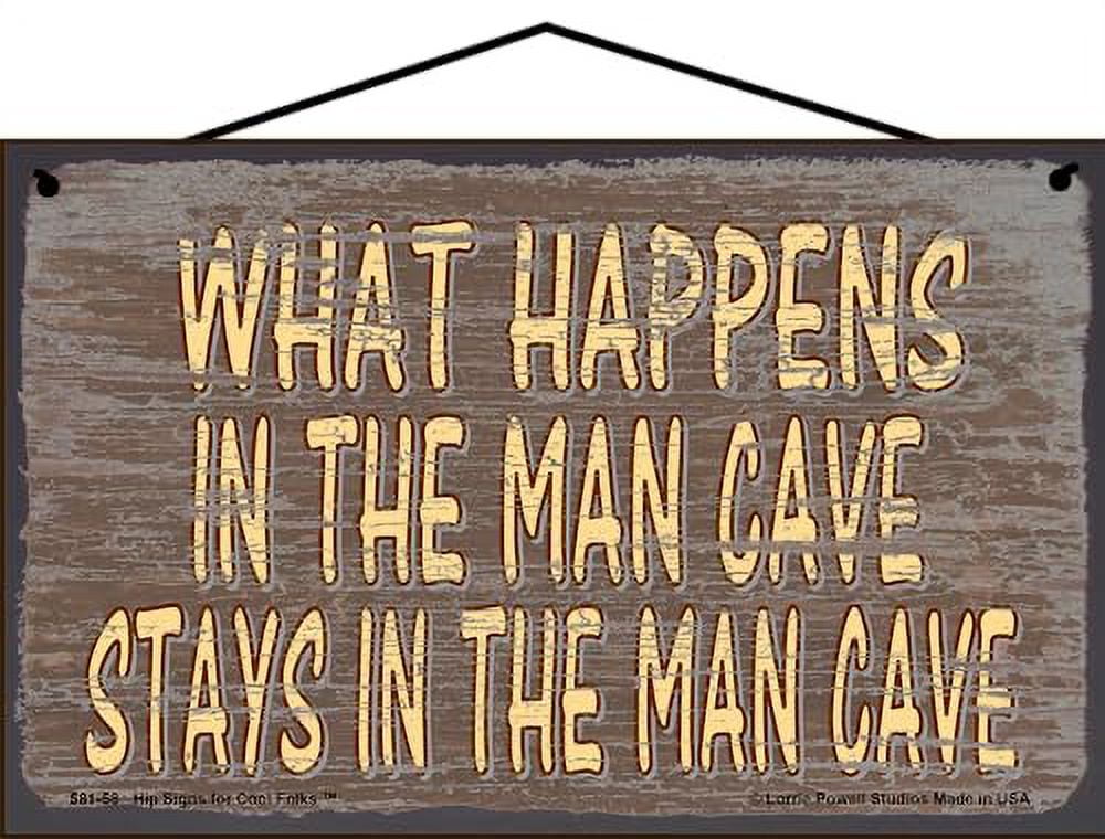 Funny Saying Tin Signs What Happens in The Man Cave Stays in The Man Cave Sign Posters & Prints Funny Room Decor (Size : 20X30CM