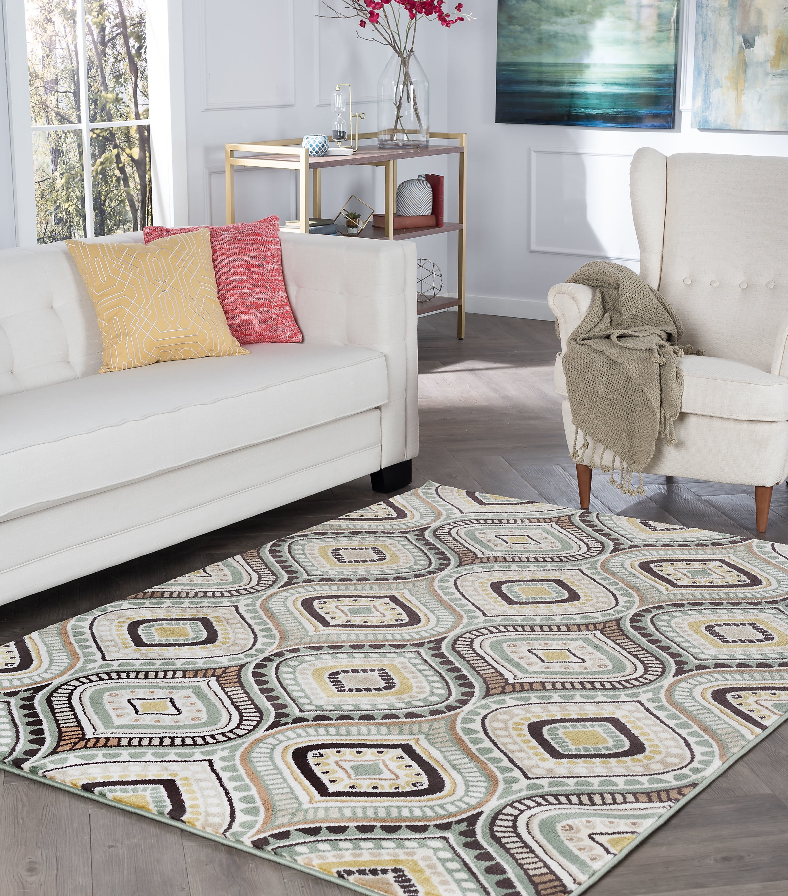 5x8 Contemporary MultiColor Area Rugs for Living Room Bedroom Rug