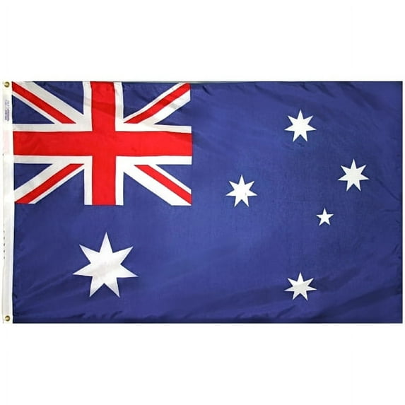 5x8' DURAWAVEZ AUSTRALIA NYLON FLAG CH&G