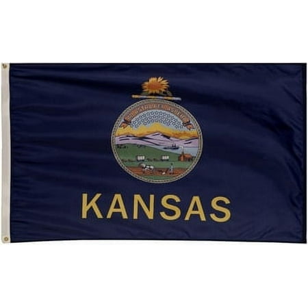 5x8' DURAWAVEZ KANSAS NYLON FLAG CH&G
