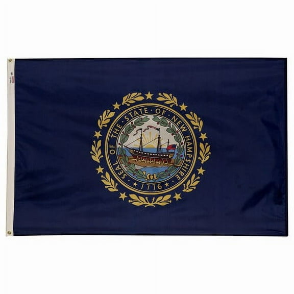 5x8' DURAWAVEZ NEW HAMPSHIRE NYLON FLAG CH&G