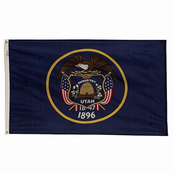 5x8' DURAWAVEZ UTAH NYLON FLAG CH&G