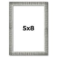 thumbnail image 1 of 5x8 Frame Silver Grey Distressed Solid Wood Picture Frame | 0.75 Inch Moulding Width | Interior, 1 of 8