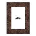 thumbnail image 1 of 5x8 IN Frame Brown Burl Real Wood Picture Frame Width 1.625 Inches | Interior Frame Depth 0.5, 1 of 8