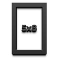 thumbnail image 1 of 5x8 IN Shadow Box Frame Black | 2 Inches Deep Real Wood Contemporary Shadowbox Display Frame | UV, 1 of 4