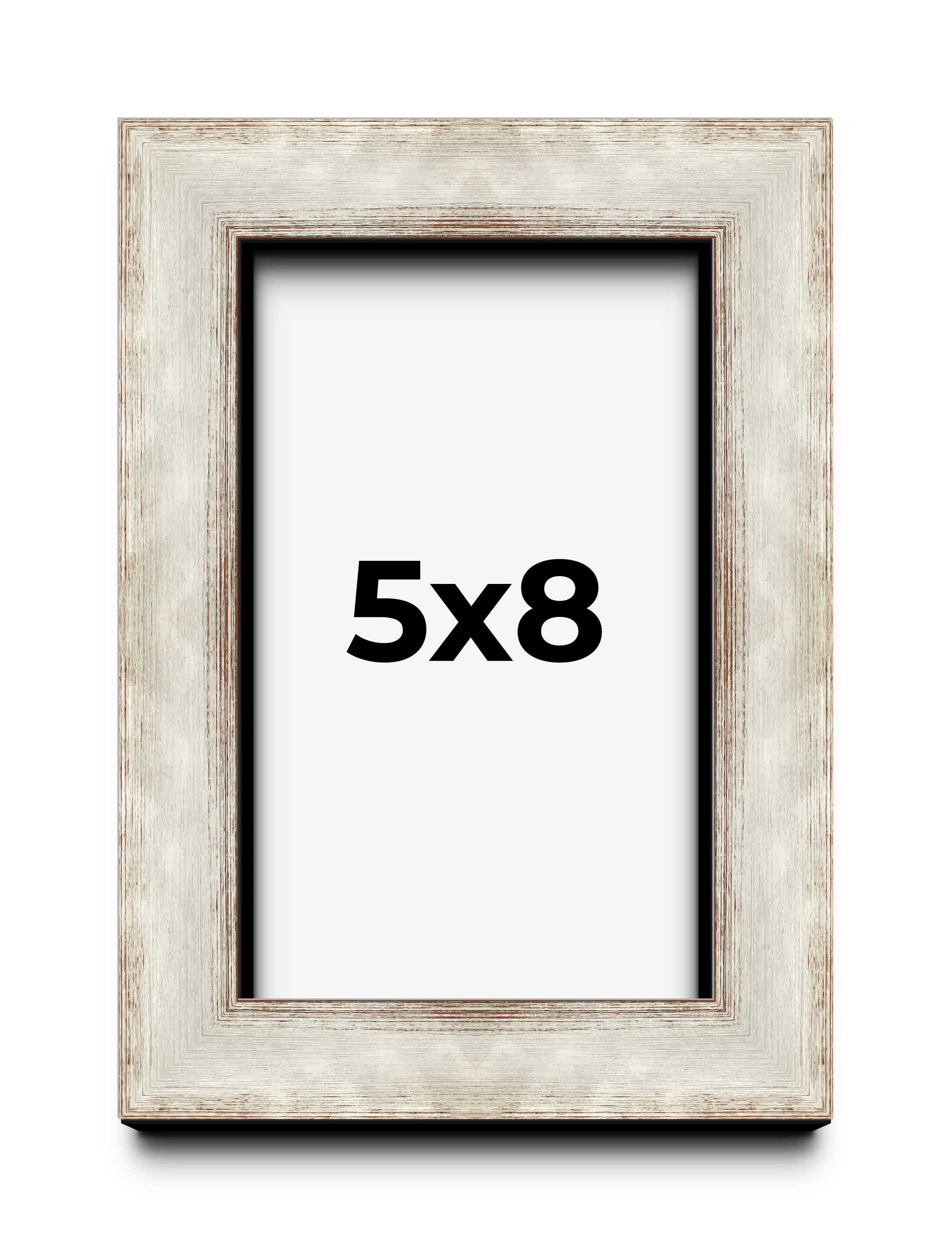 5x8 IN Shadow Box Frame Silver | 1.625 Inches Deep Real Wood ...