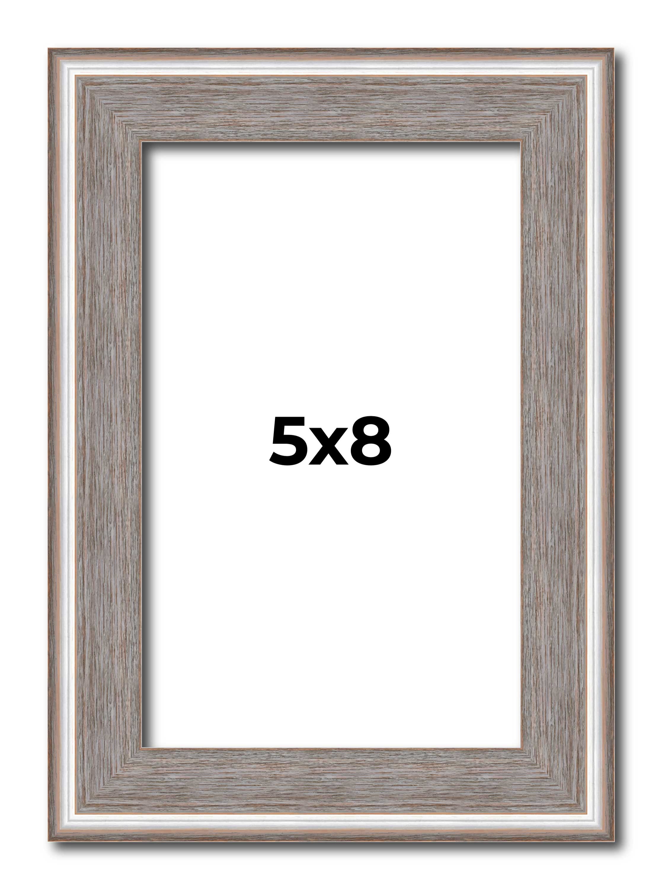 5x8 In Frame Grey Real Wood Picture Frame Width 1.25 inches | Interior ...