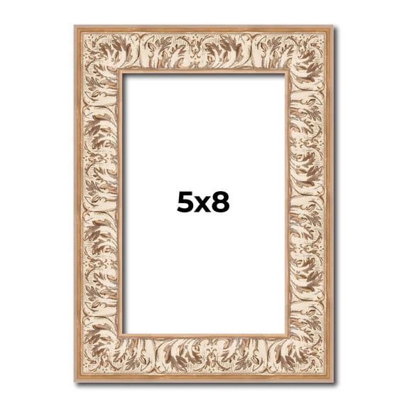 5x8 In Frame White Real Wood Picture Frame Width 1.5 inches | Interior Frame Depth 0.5 inches |