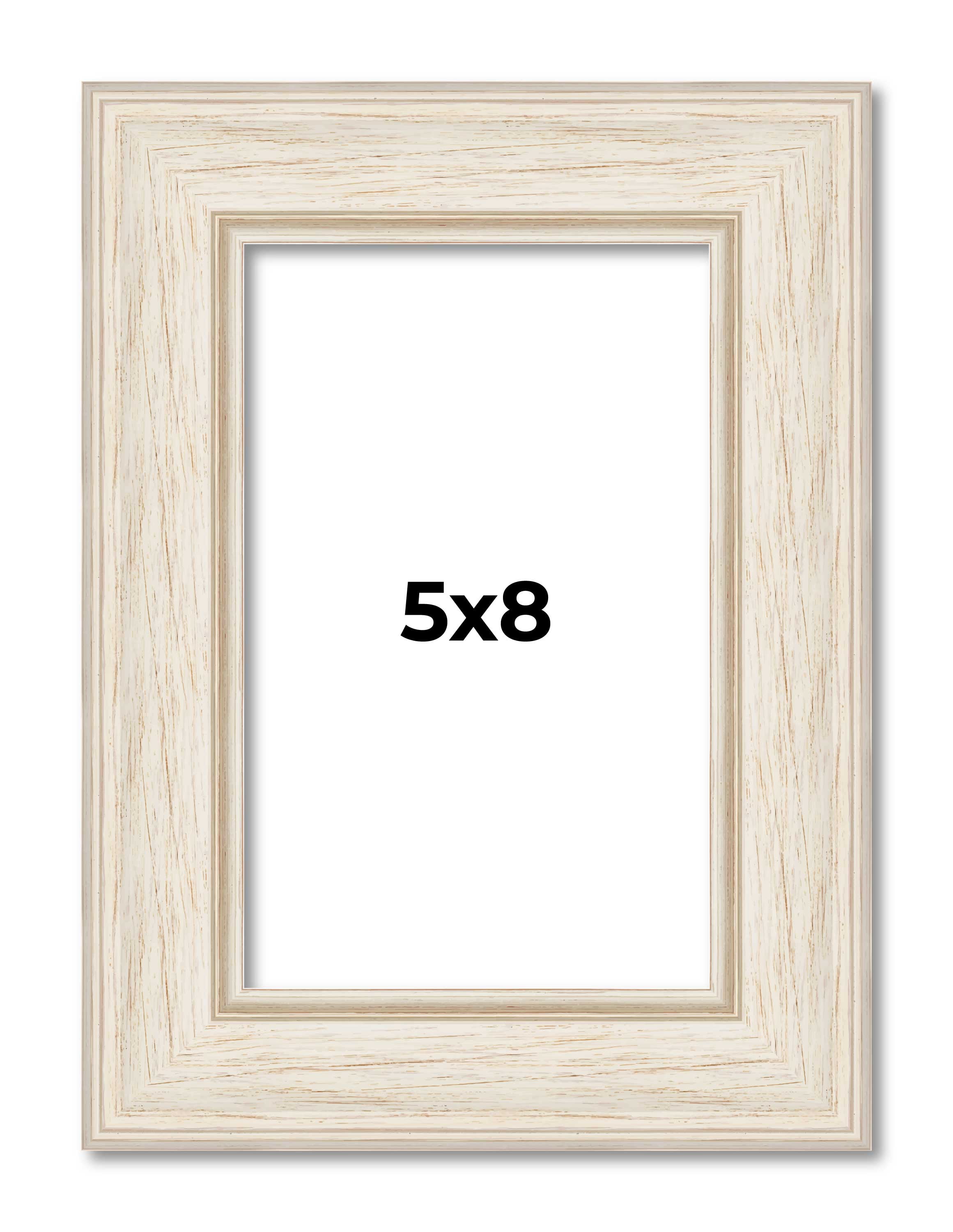 5x8 In Frame White Real Wood Picture Frame Width 1.75 inches | Interior ...